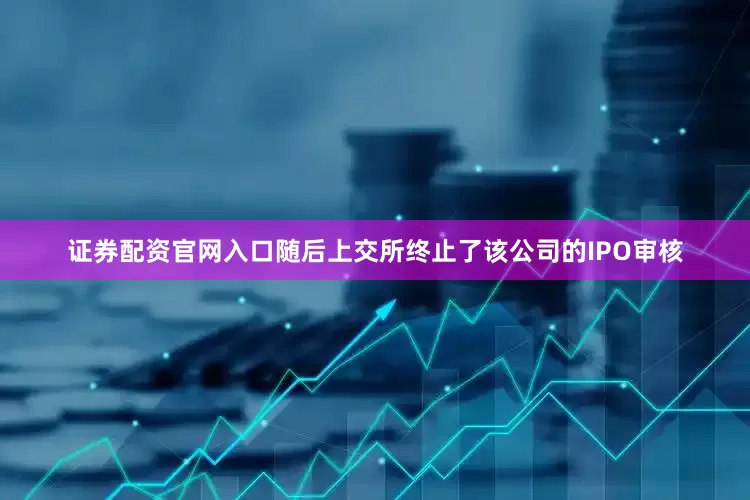 证券配资官网入口随后上交所终止了该公司的IPO审核