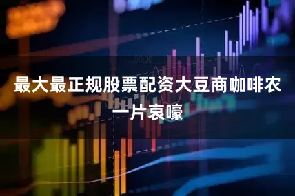 最大最正规股票配资大豆商咖啡农一片哀嚎